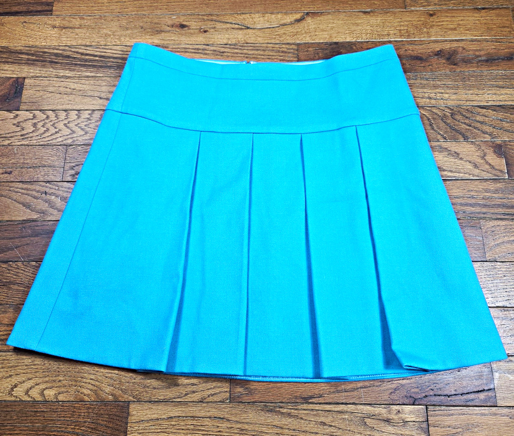 J.Crew Womens Size 10 Pickleball Tennis Munu Skirt Turquoise Blue Pleated